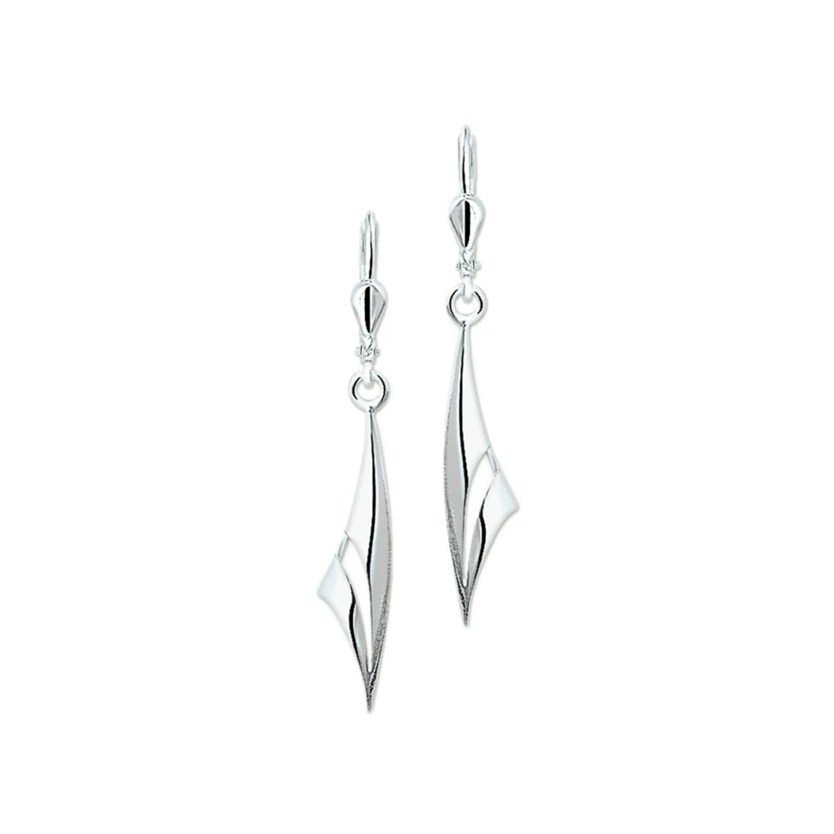 oorhangers brisur haak zilver wit