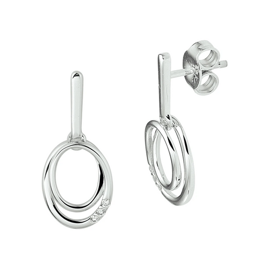 oorhangers diamant 0.04ct (2x0.02ct) h si 14K witgoud