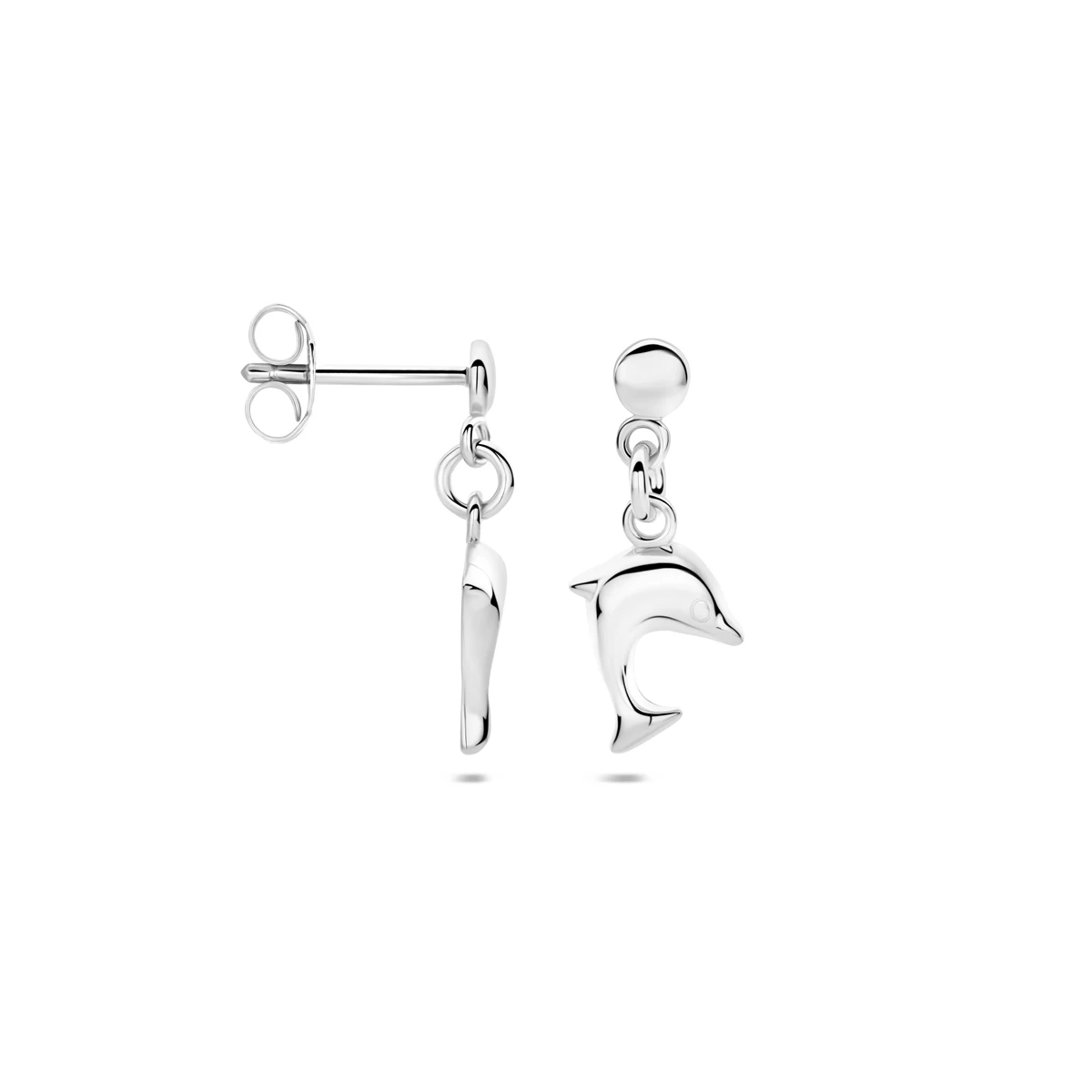 oorhangers dolfijn zilver gerhodineerd