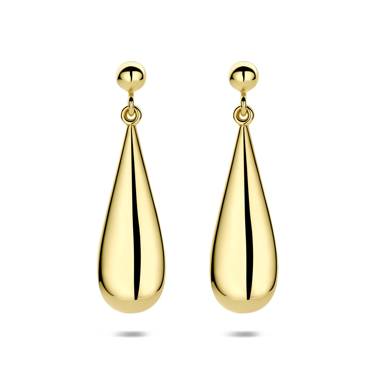 oorhangers druppel 33 mm 14K geelgoud