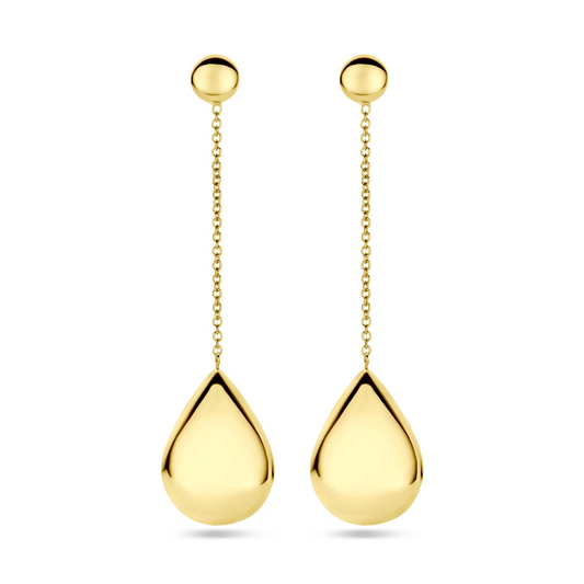 oorhangers druppel 56 mm 14K geelgoud