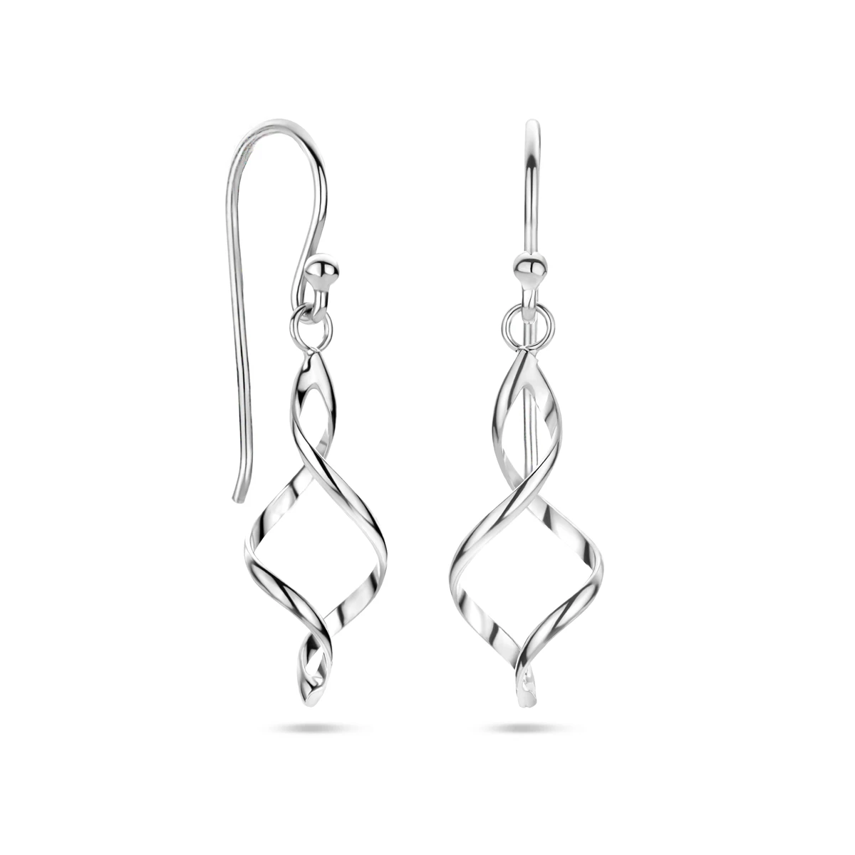 oorhangers franse haak 34 mm zilver gerhodineerd