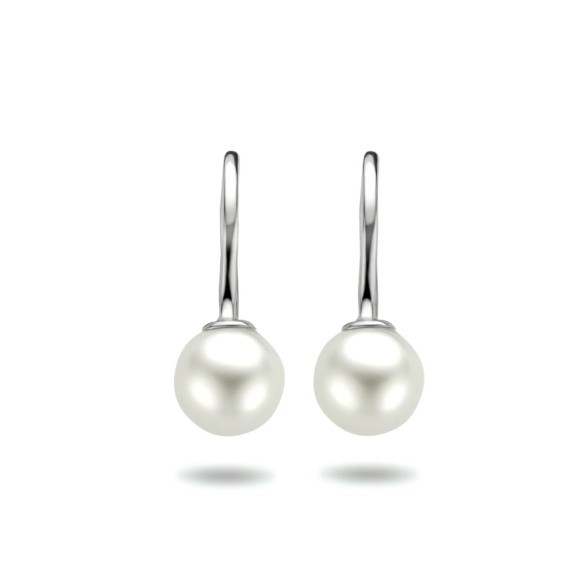 oorhangers franse haak parel zilver gerhodineerd