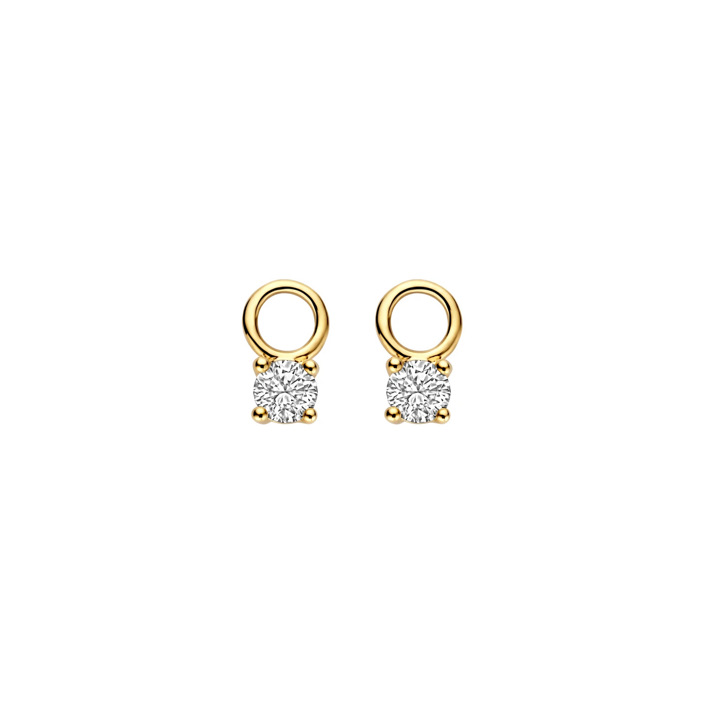 Oorhangers Geelgoud (14k) met Lab grown Diamant