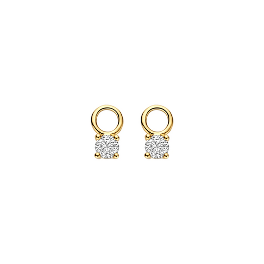 Oorhangers Geelgoud (14k) met Lab grown Diamant