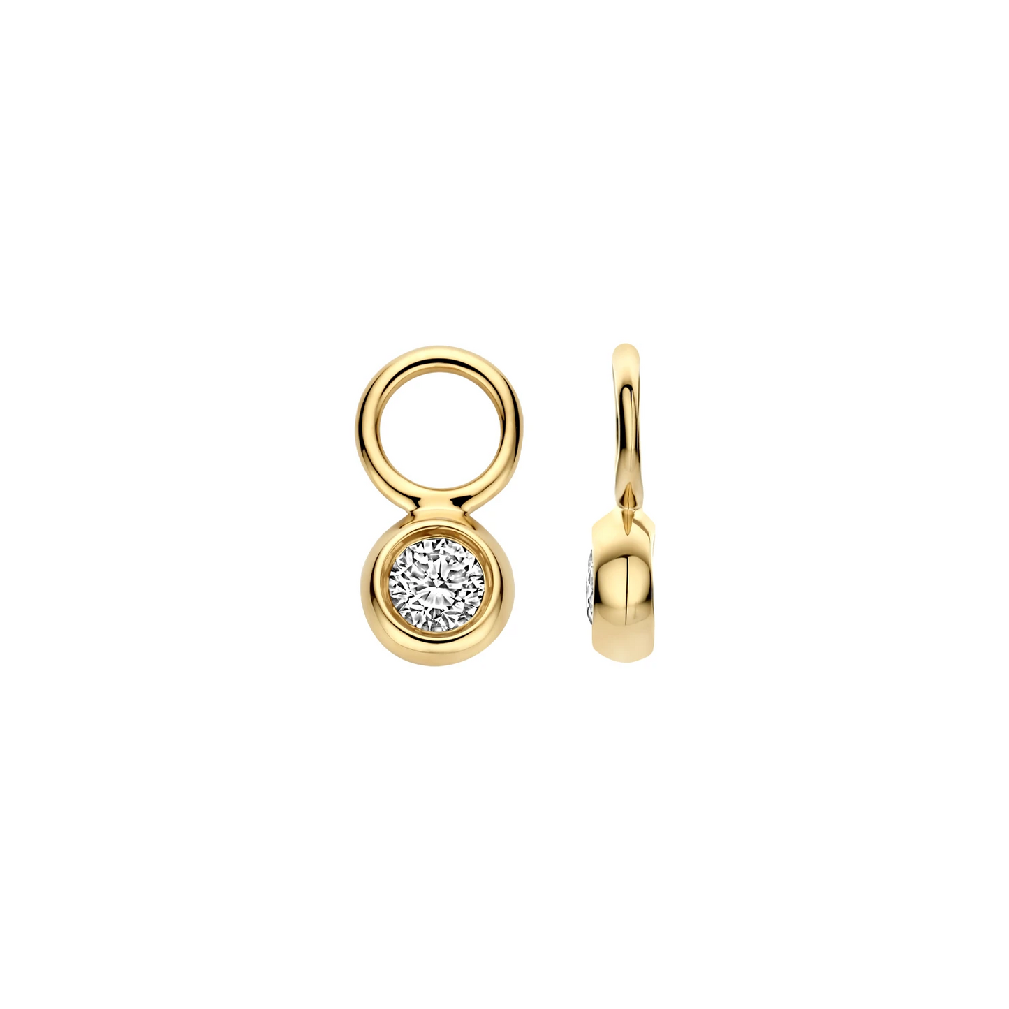 Oorhangers Geelgoud (14k) met Lab grown Diamant