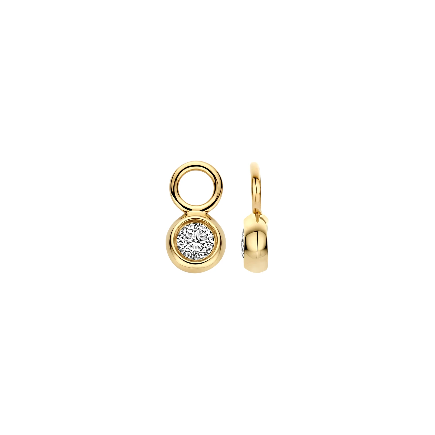 Oorhangers Geelgoud (14k) met Lab grown Diamant