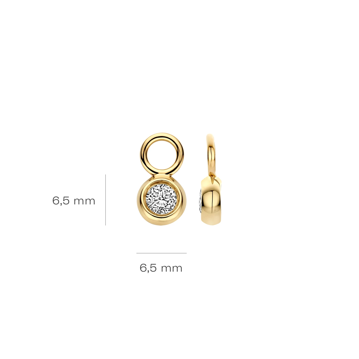 Oorhangers Geelgoud (14k) met Lab grown Diamant