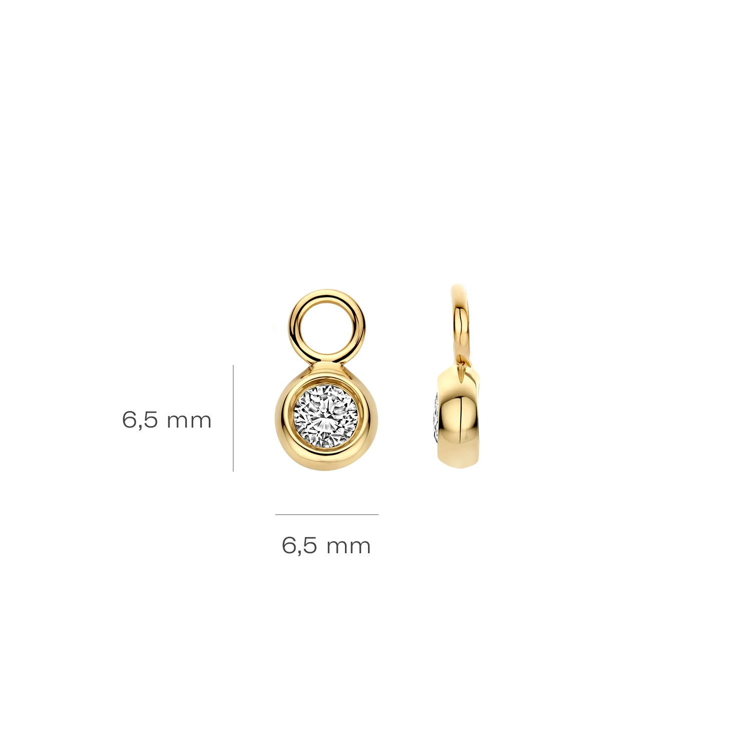 Oorhangers Geelgoud (14k) met Lab grown Diamant