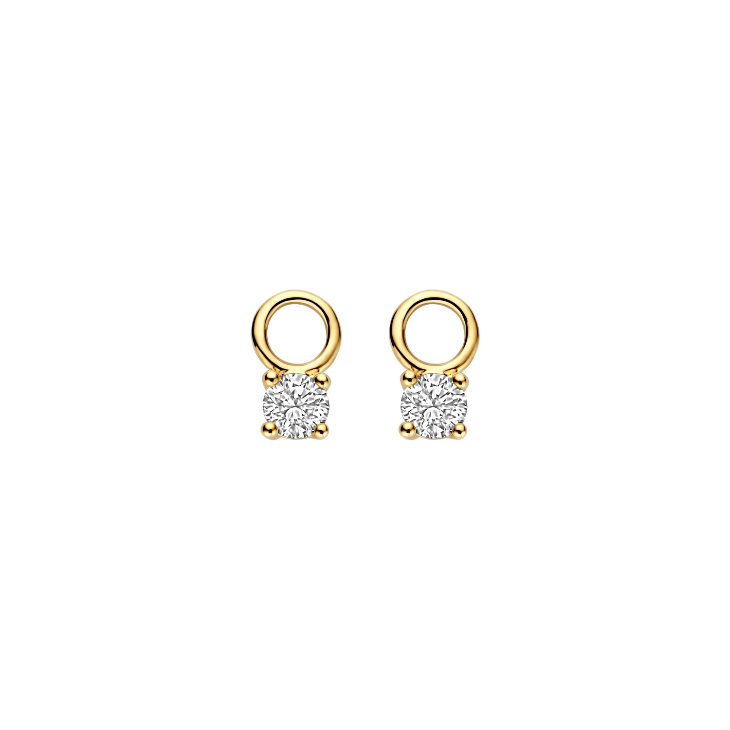 Oorhangers Geelgoud (14k) met Lab grown Diamant