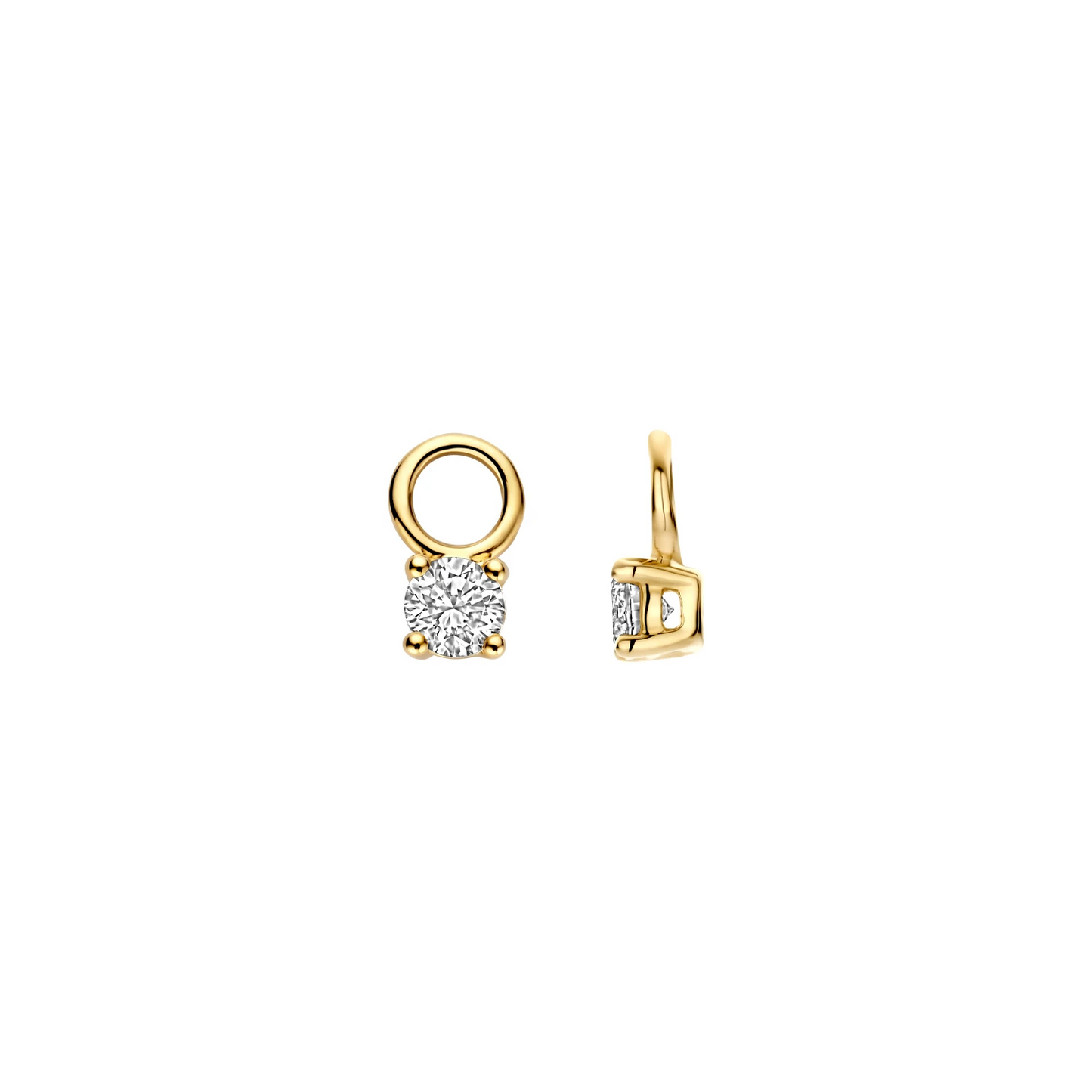 Oorhangers Geelgoud (14k) met Lab grown Diamant