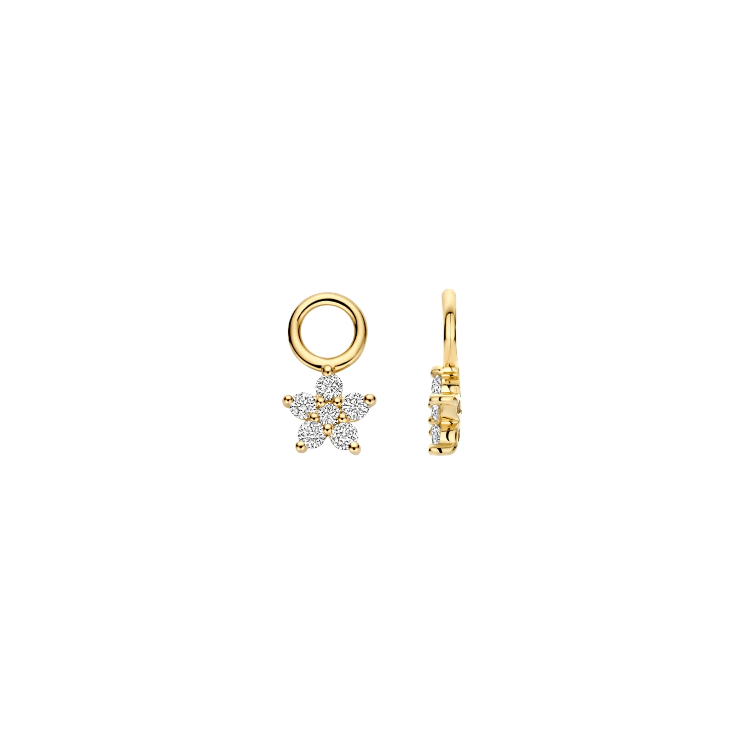 Oorhangers Geelgoud (14k) met Lab grown Diamant