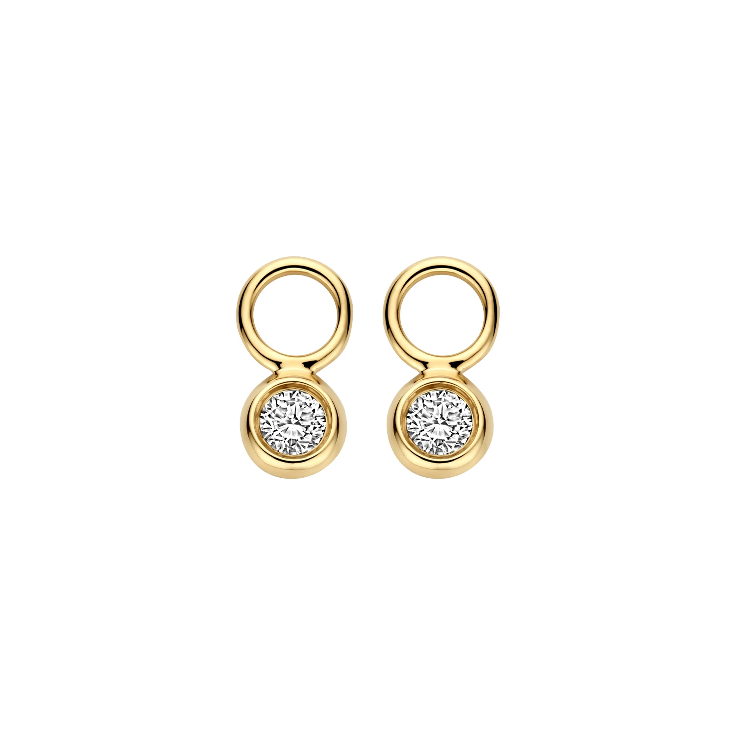 Oorhangers Geelgoud (14k) met Lab grown Diamant