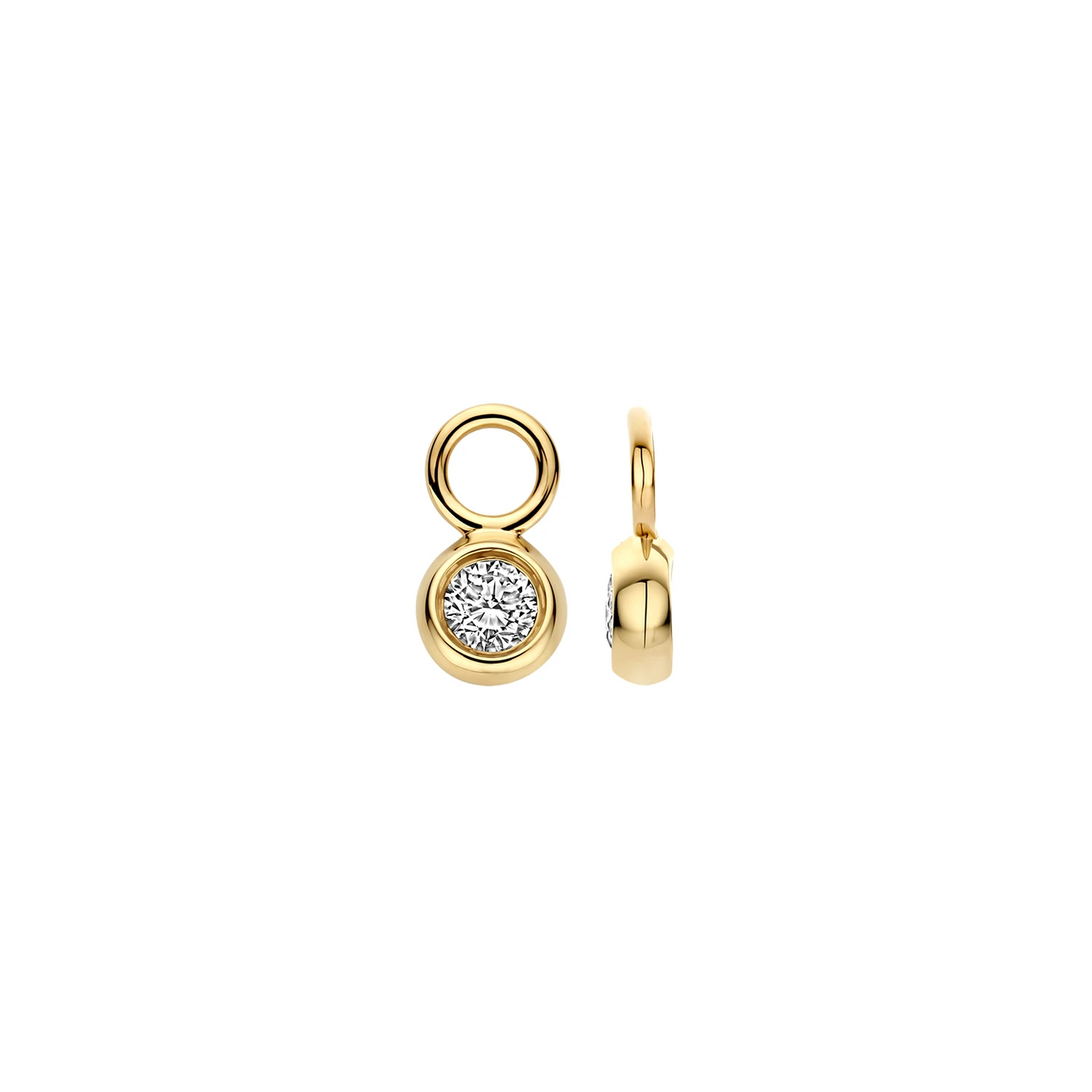 Oorhangers Geelgoud (14k) met Lab grown Diamant