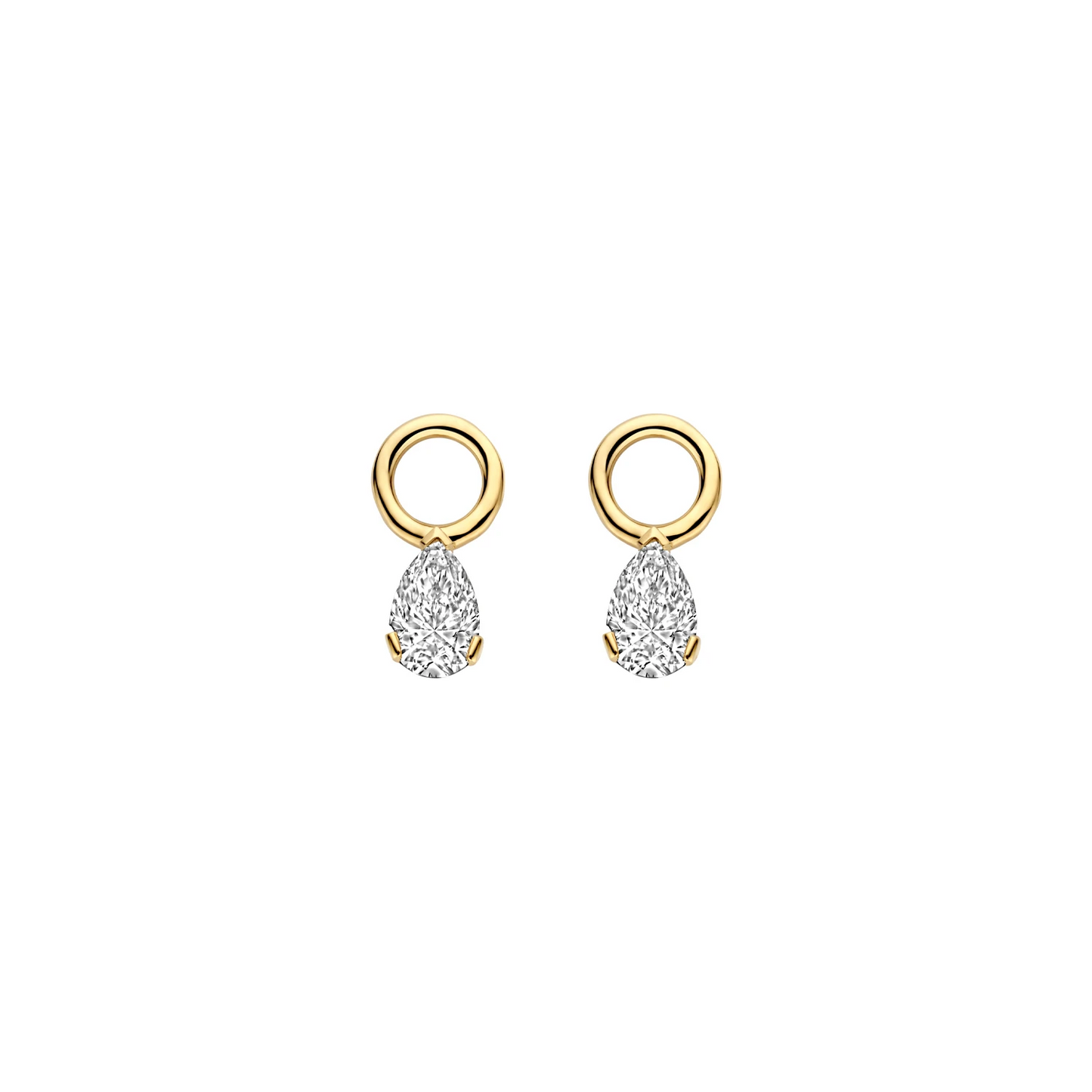 Oorhangers Geelgoud (14k) met Lab grown Diamant