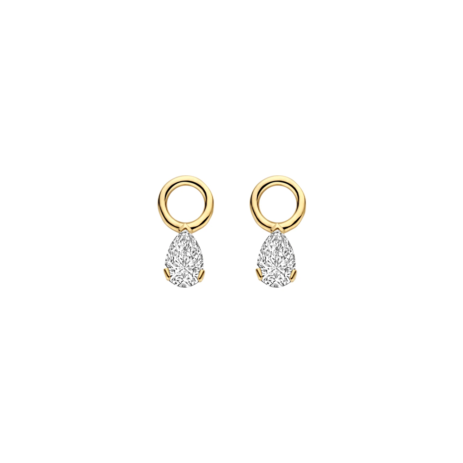 Oorhangers Geelgoud (14k) met Lab grown Diamant
