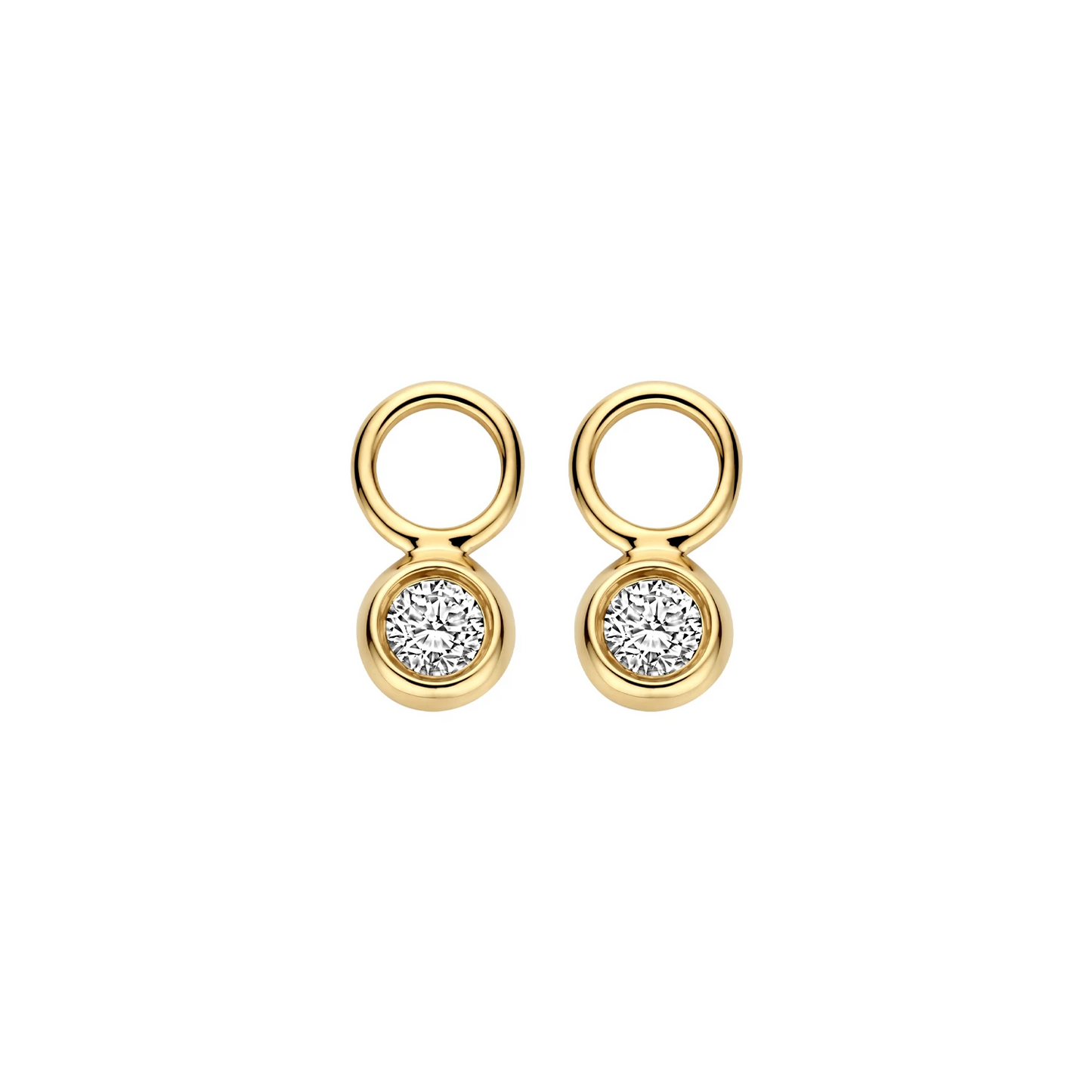 Oorhangers Geelgoud (14k) met Lab grown Diamant