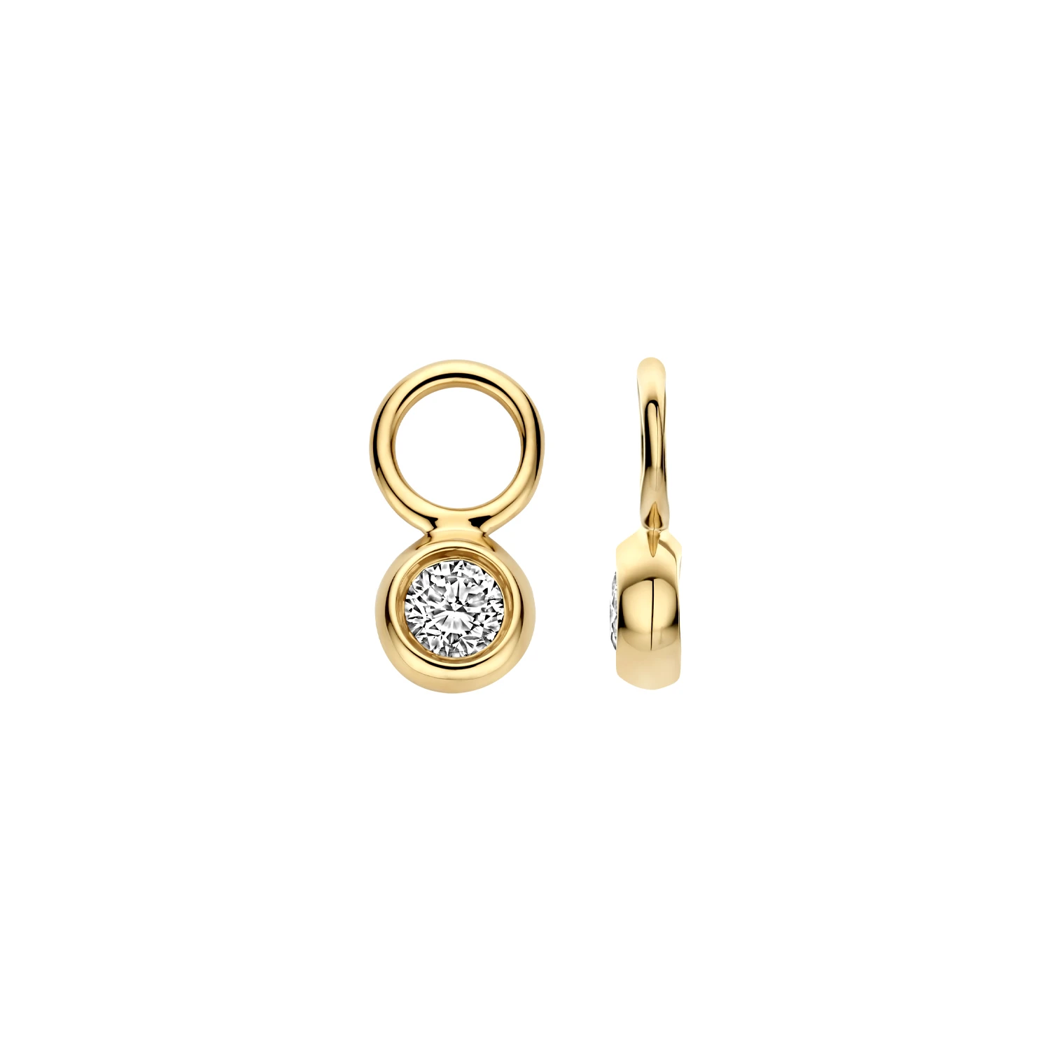 Oorhangers Geelgoud (14k) met Lab grown Diamant