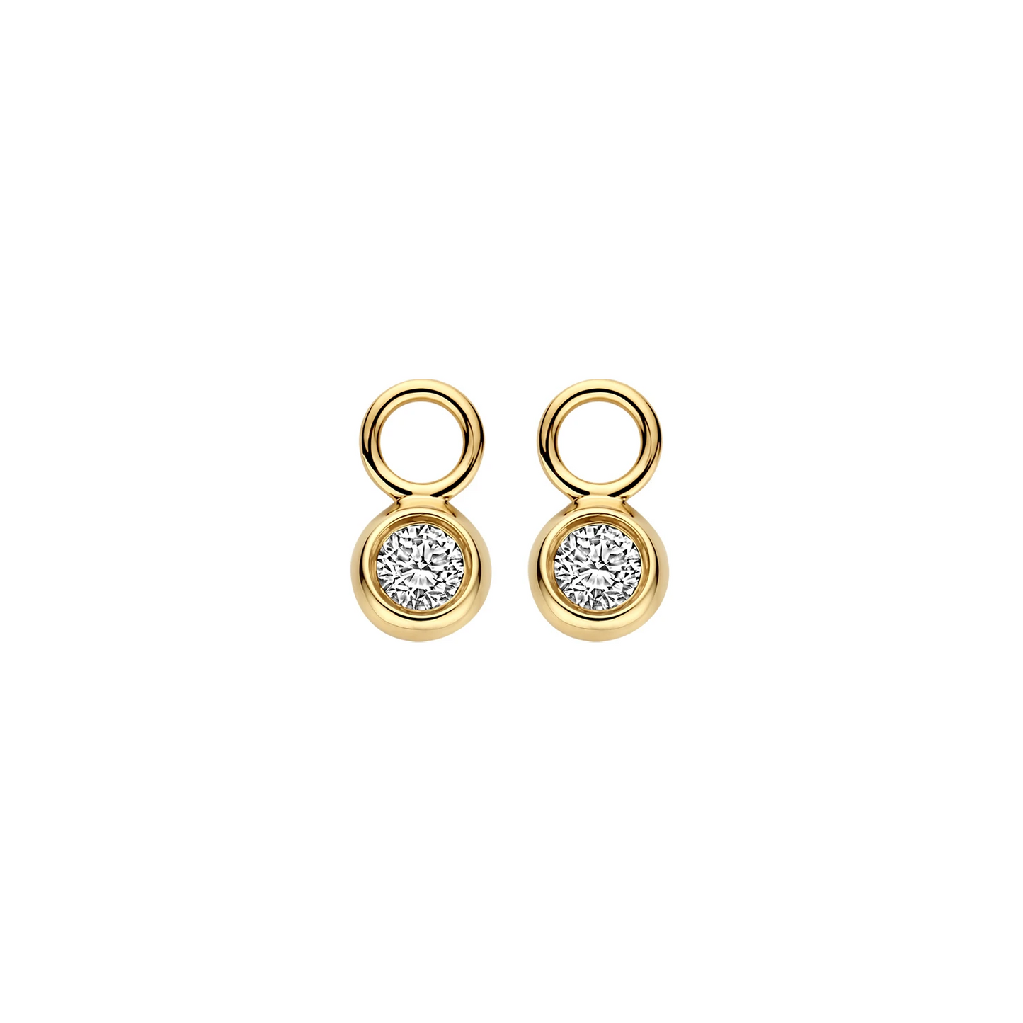 Oorhangers Geelgoud (14k) met Lab grown Diamant