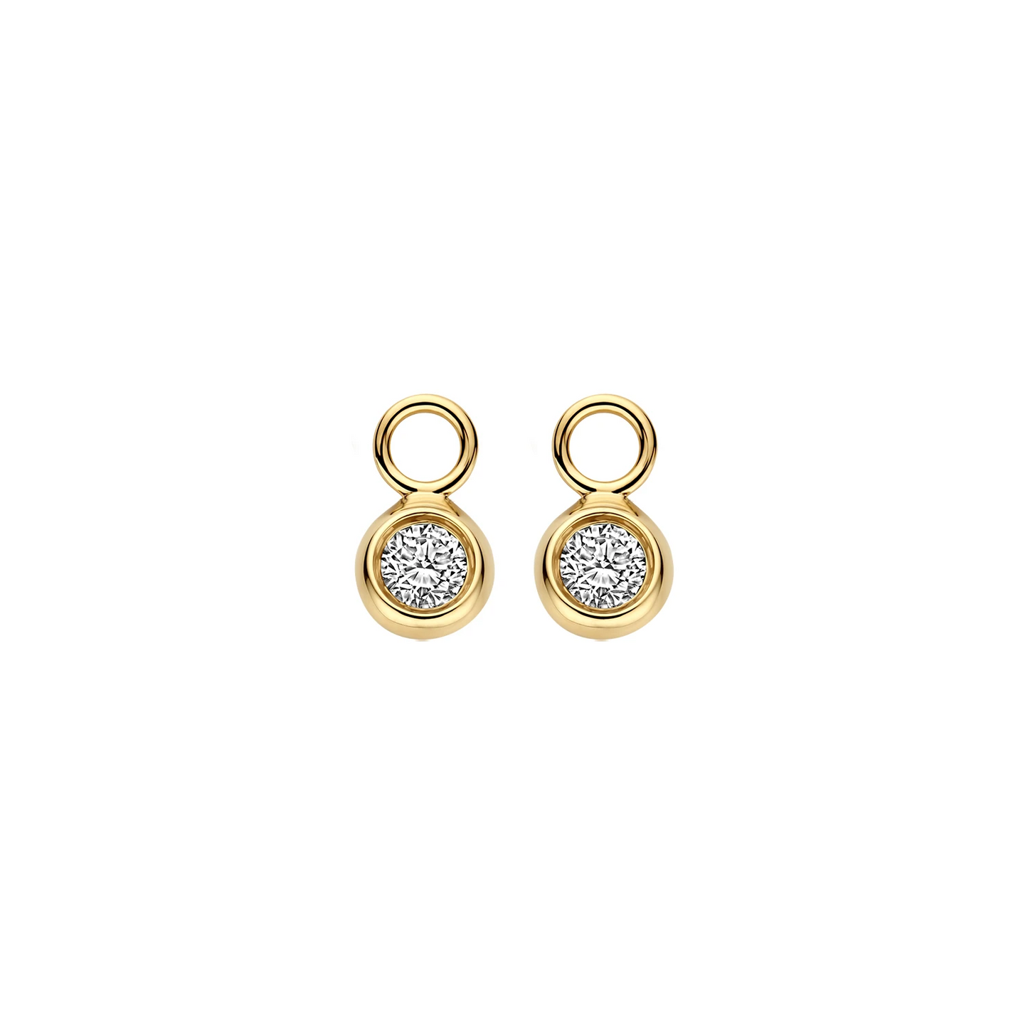 Oorhangers Geelgoud (14k) met Lab grown Diamant