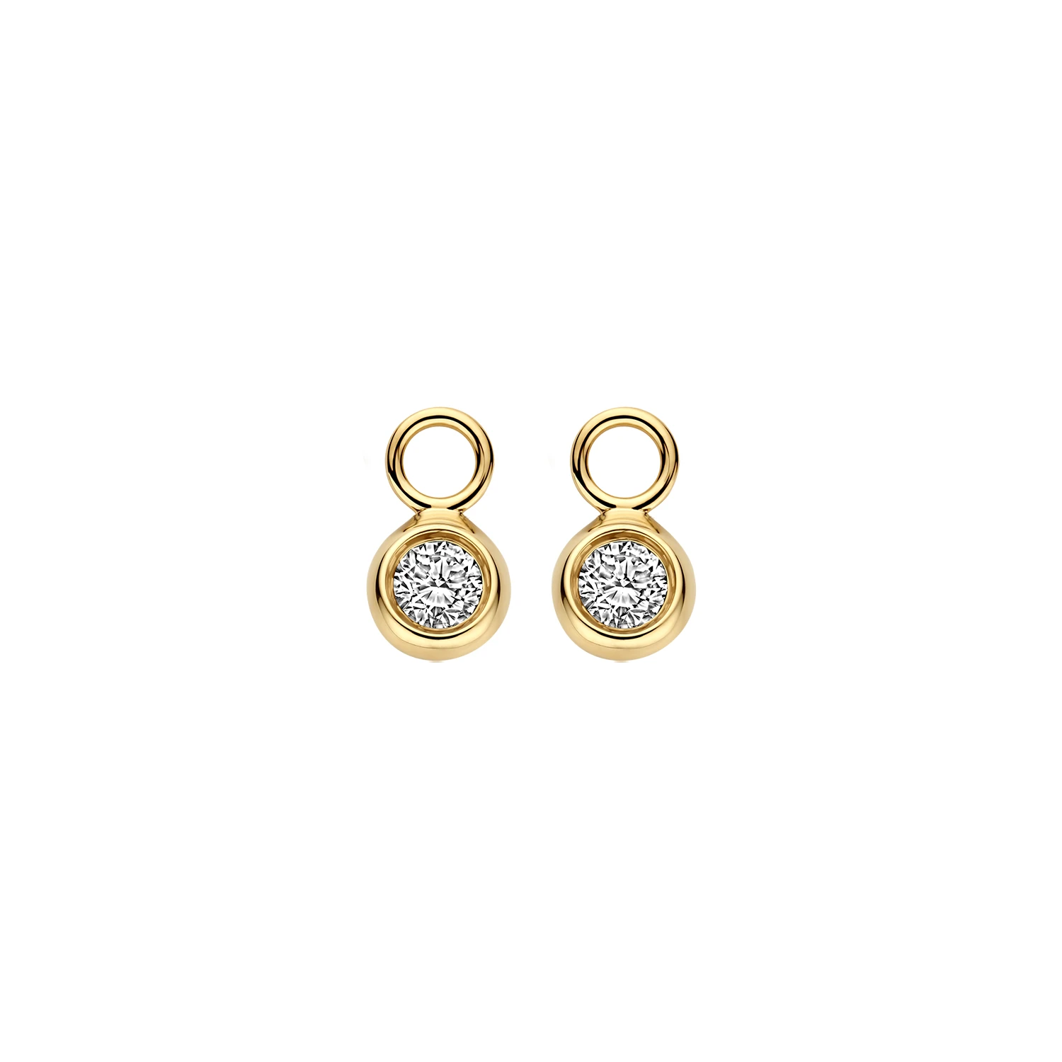 Oorhangers Geelgoud (14k) met Lab grown Diamant