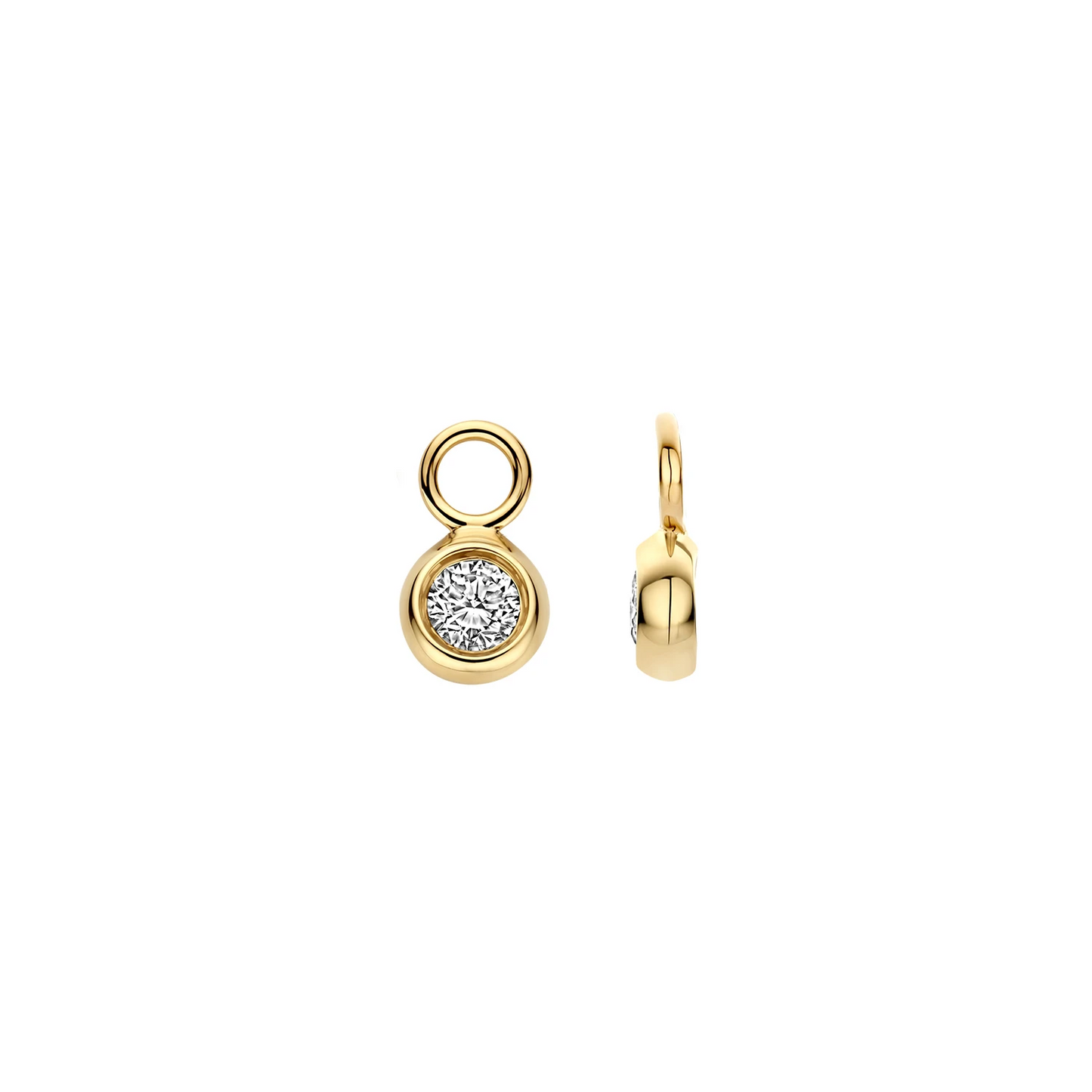 Oorhangers Geelgoud (14k) met Lab grown Diamant