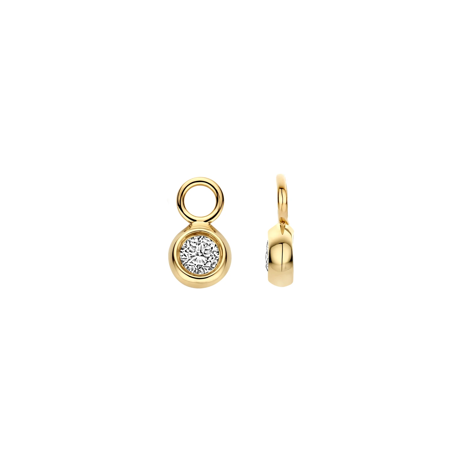 Oorhangers Geelgoud (14k) met Lab grown Diamant