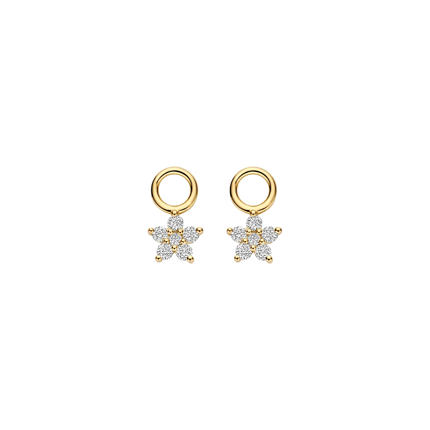 Oorhangers Geelgoud (14k) met Lab grown Diamant