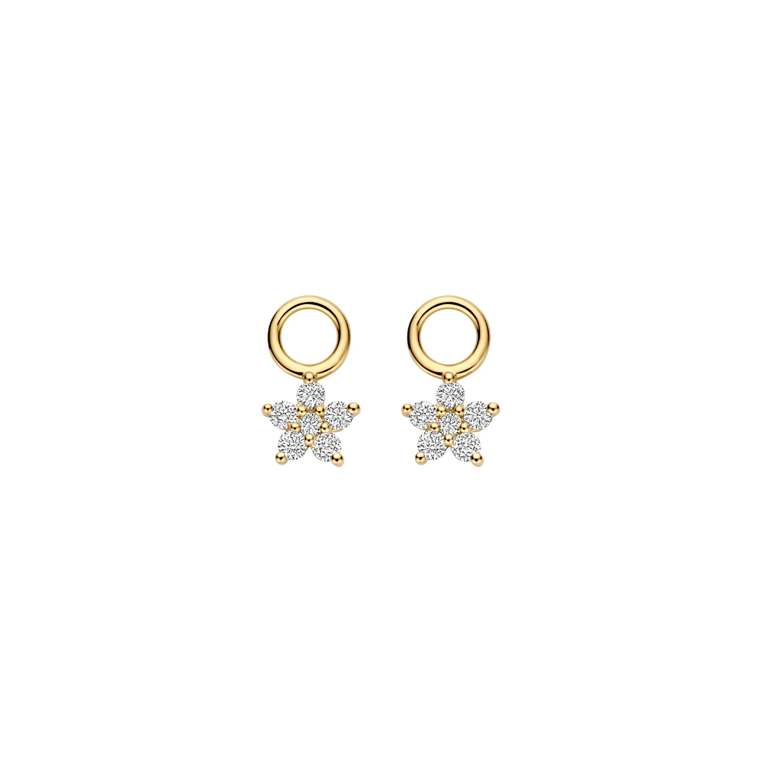 Oorhangers Geelgoud (14k) met Lab grown Diamant