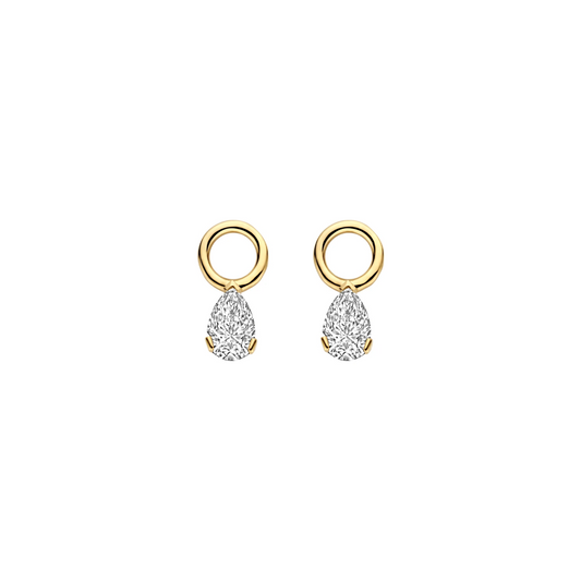 Oorhangers Geelgoud (14k) met Lab grown Diamant