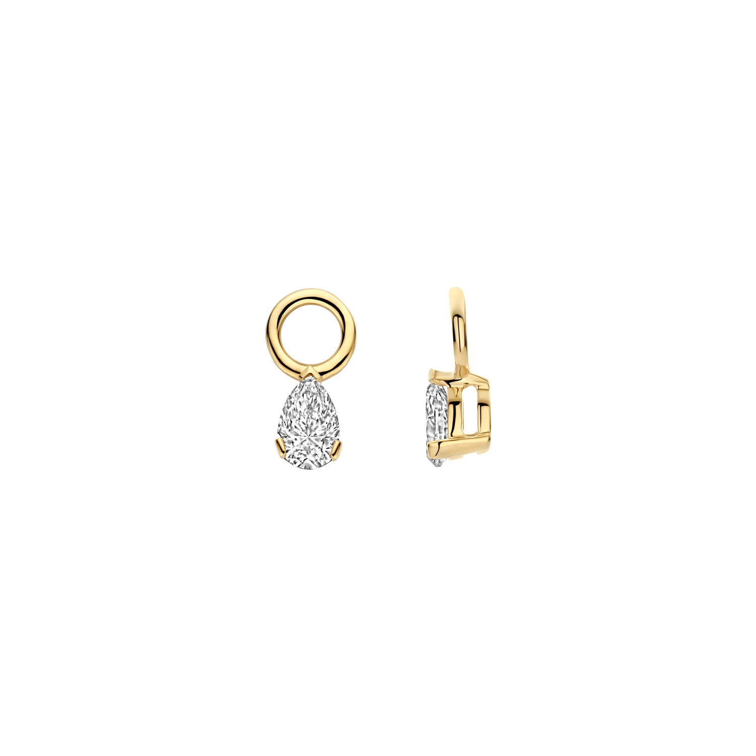Oorhangers Geelgoud (14k) met Lab grown Diamant