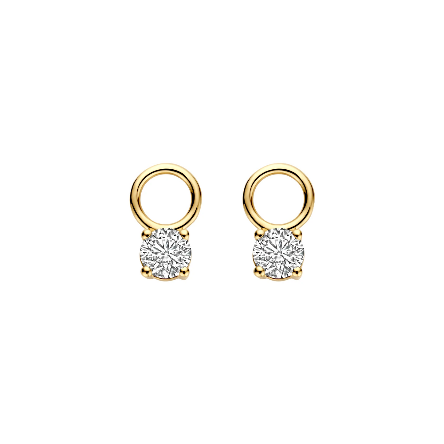 Oorhangers Geelgoud (14k) met Lab grown Diamant