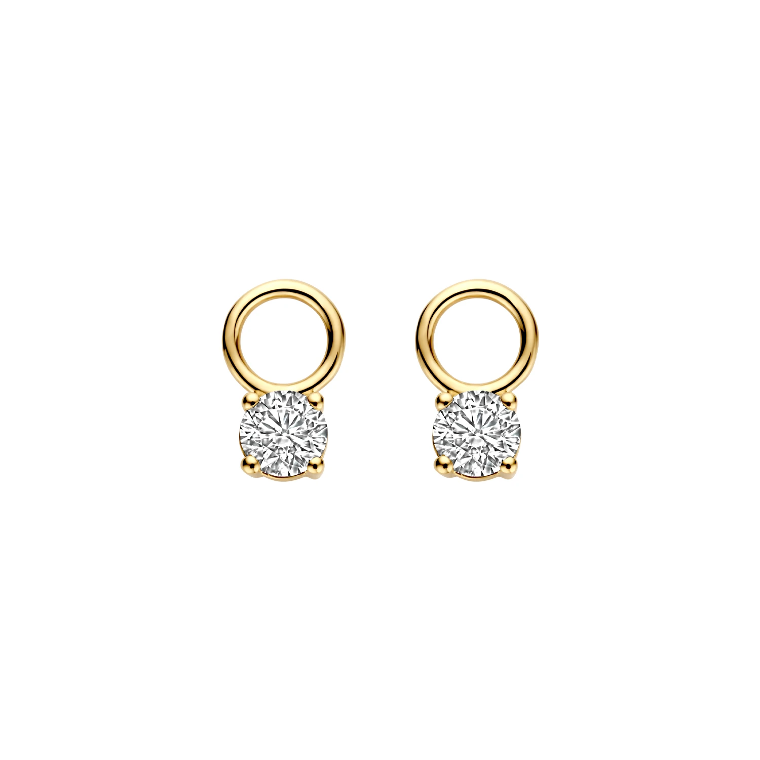 Oorhangers Geelgoud (14k) met Lab grown Diamant