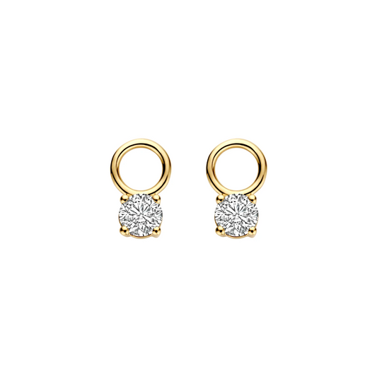 Oorhangers Geelgoud (14k) met Lab grown Diamant