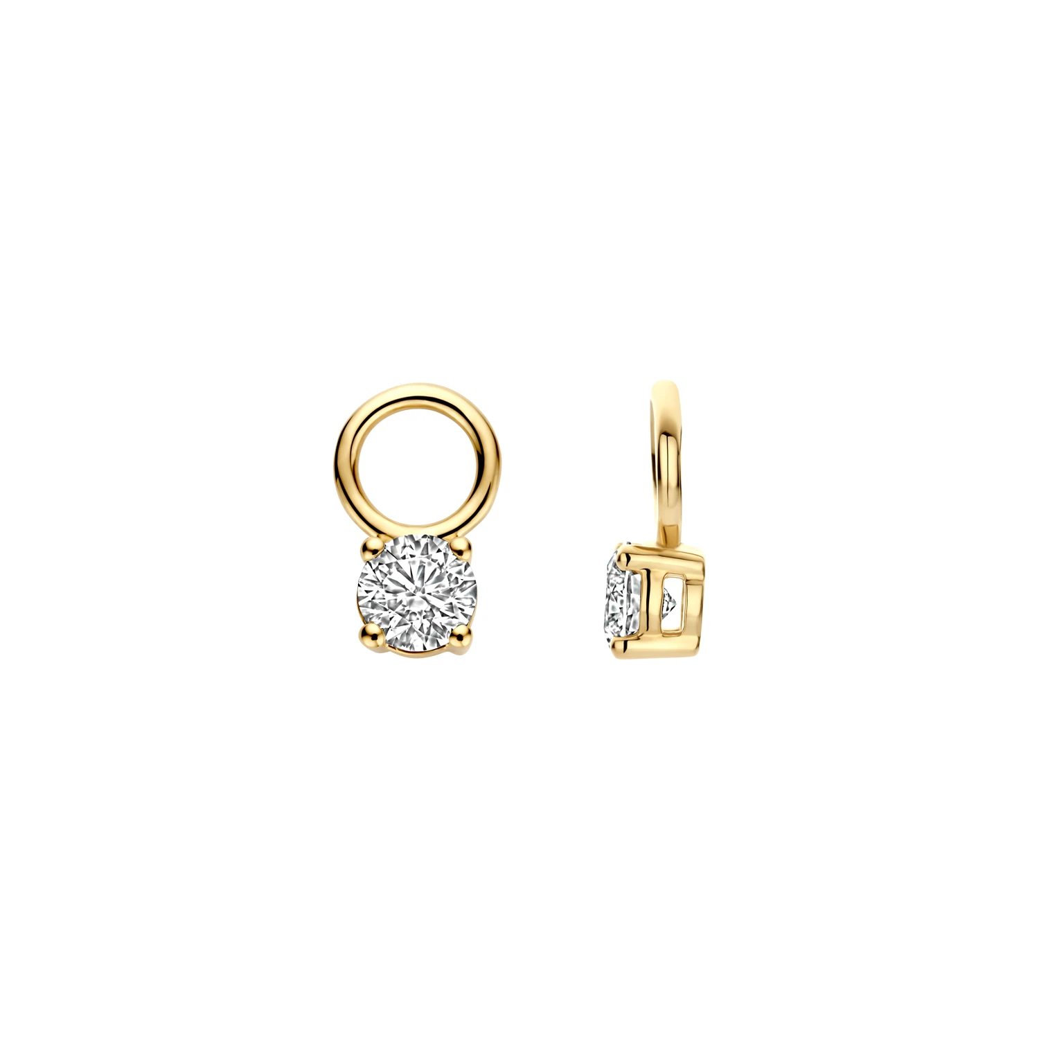 Oorhangers Geelgoud (14k) met Lab grown Diamant