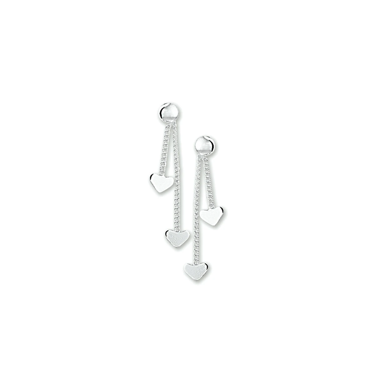 oorhangers hart zilver gerhodineerd