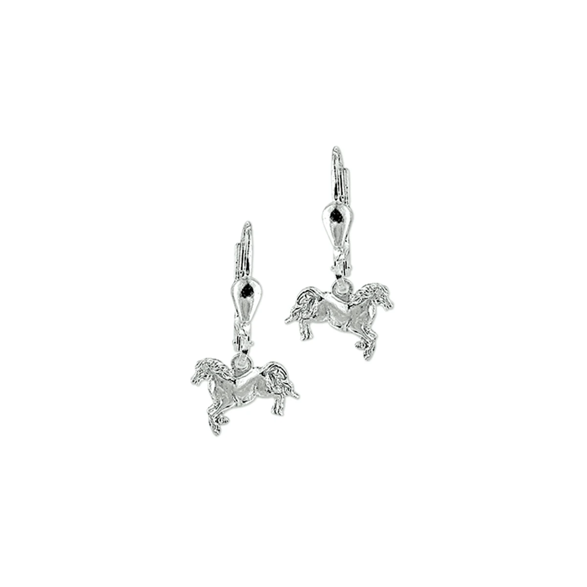oorhangers paard brisur haak 22 mm zilver gerhodineerd