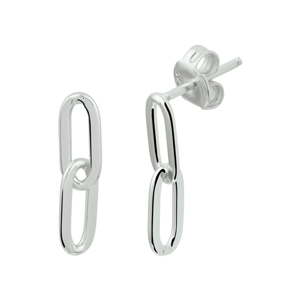 oorhangers paperclip zilver gerhodineerd
