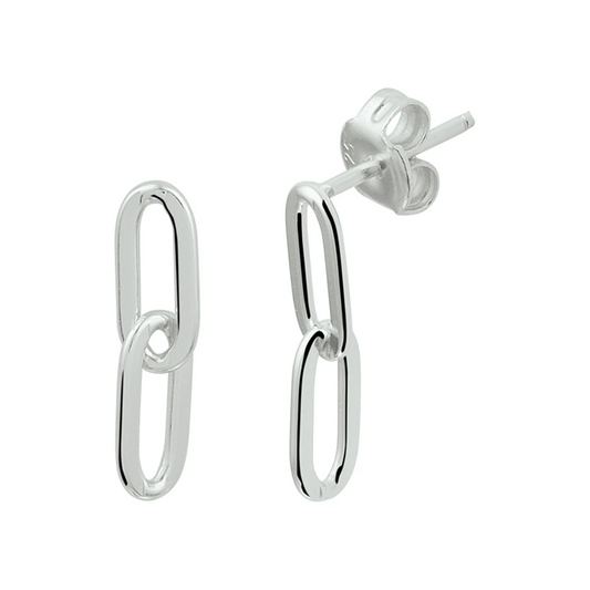 oorhangers paperclip zilver gerhodineerd