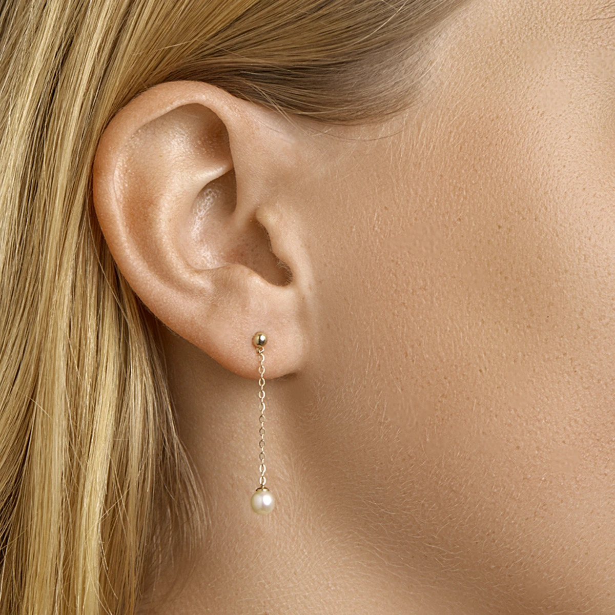 oorhangers parel 14K geelgoud