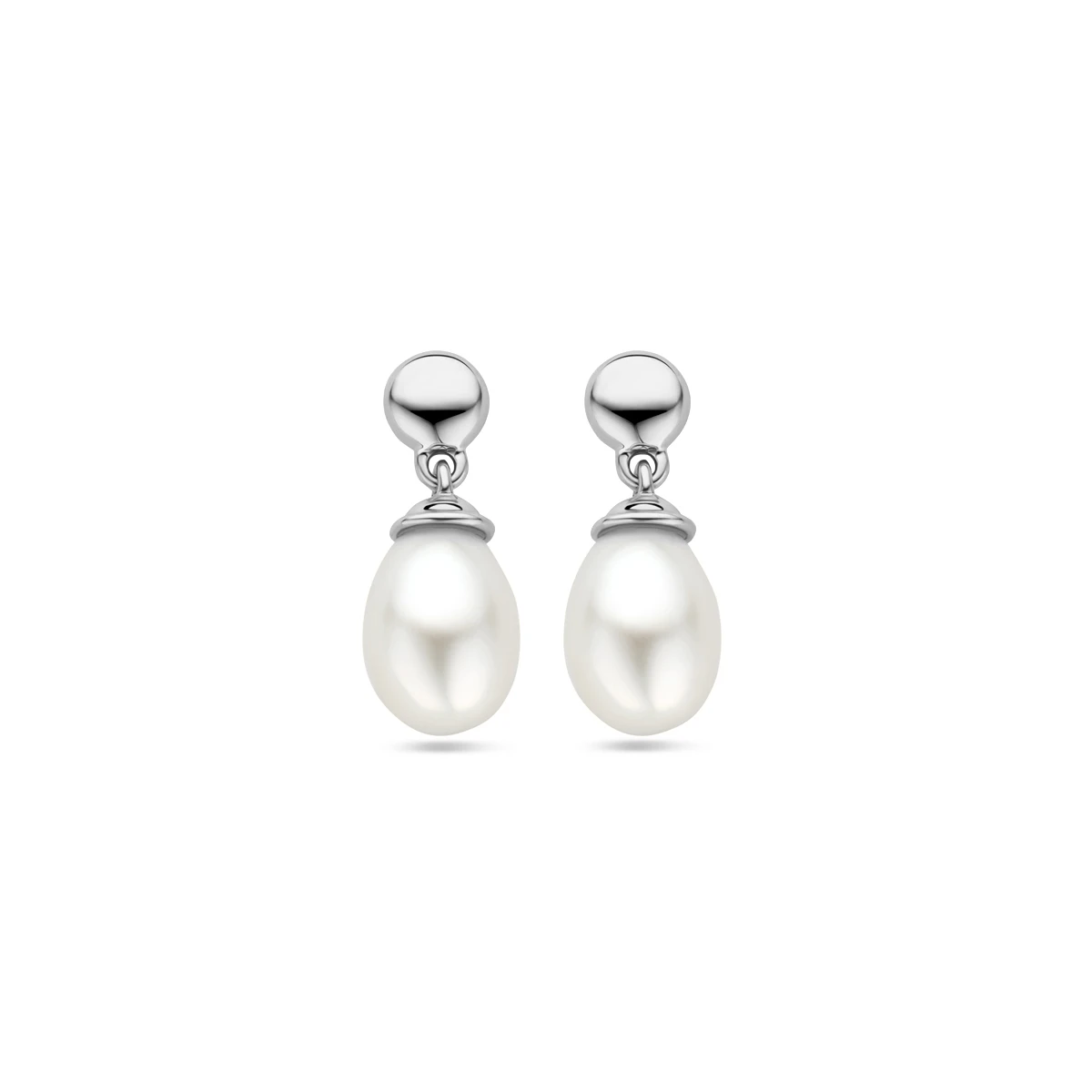 oorhangers parel 15 mm 14K witgoud