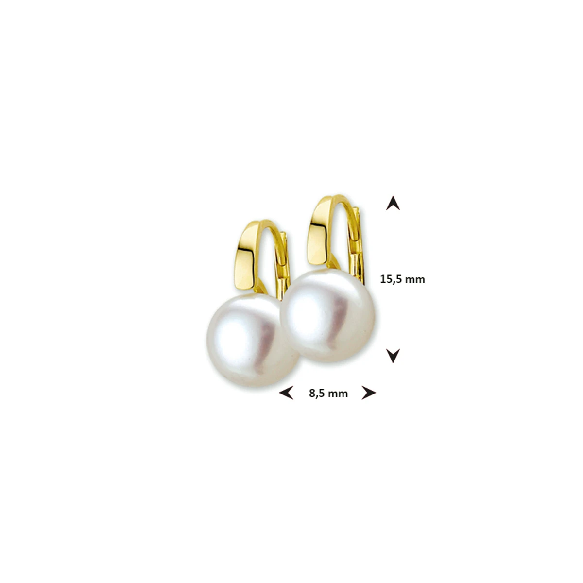 oorhangers parel brisur haak 14K geelgoud