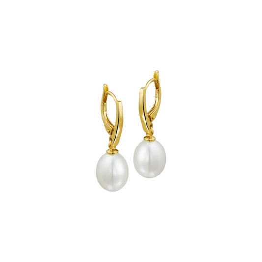 oorhangers parel brisur haak 14K geelgoud