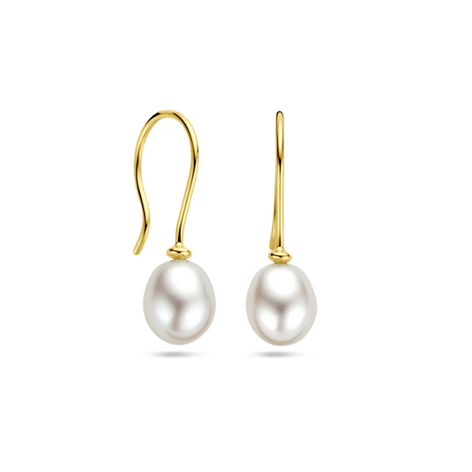 oorhangers parel franse haak 24 mm 14K geelgoud