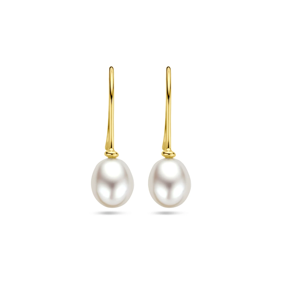 oorhangers parel franse haak 24 mm 14K geelgoud