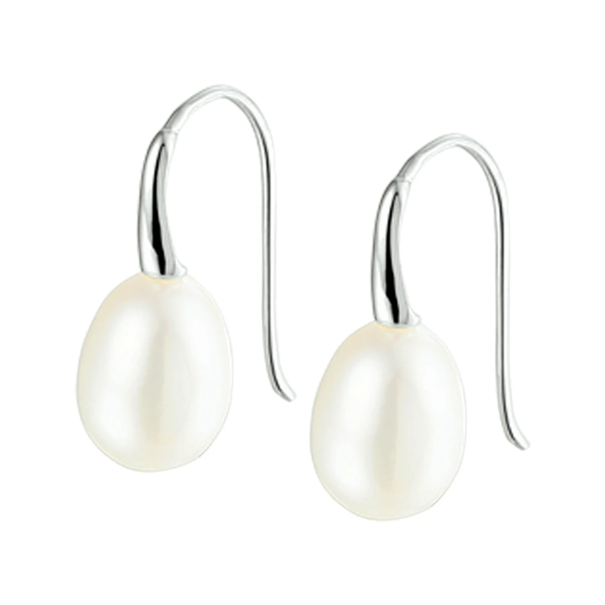 oorhangers parel franse haak zilver gerhodineerd