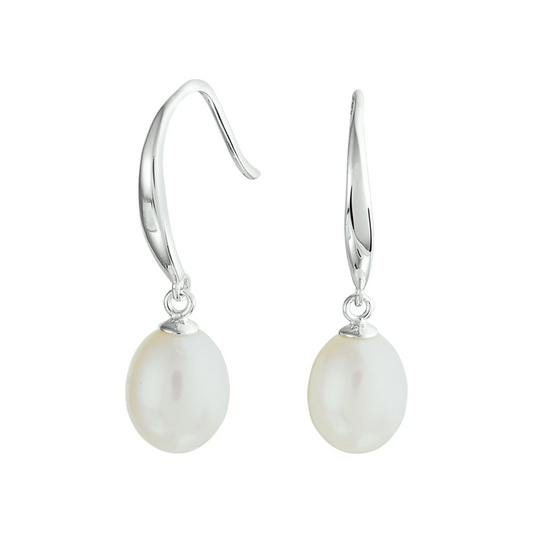 oorhangers parel franse haak zilver gerhodineerd