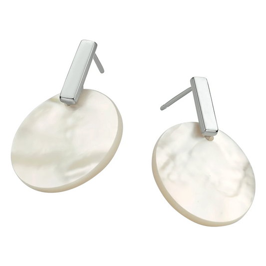 oorhangers parelmoer zilver gerhodineerd