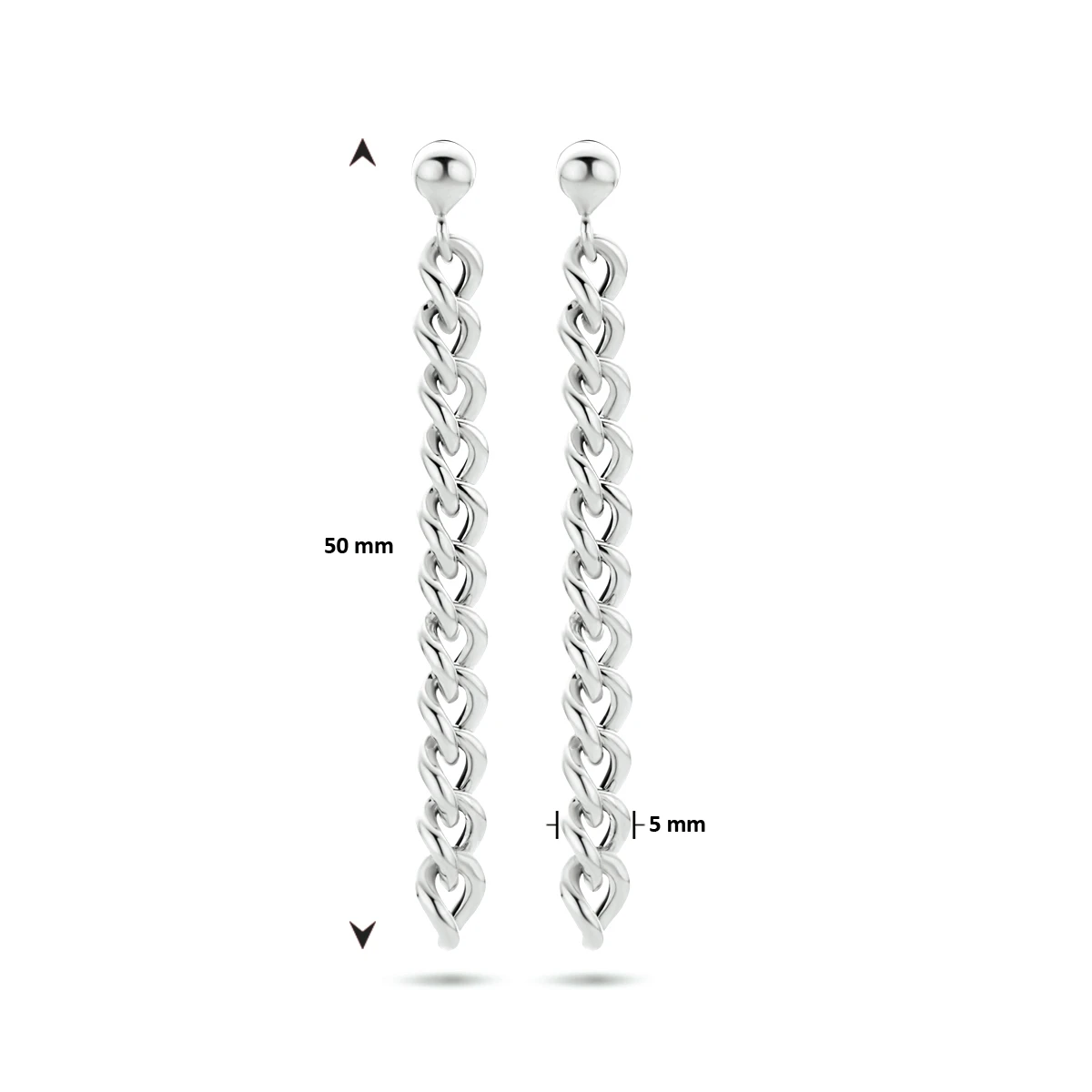 oorhangers schakel zilver gerhodineerd