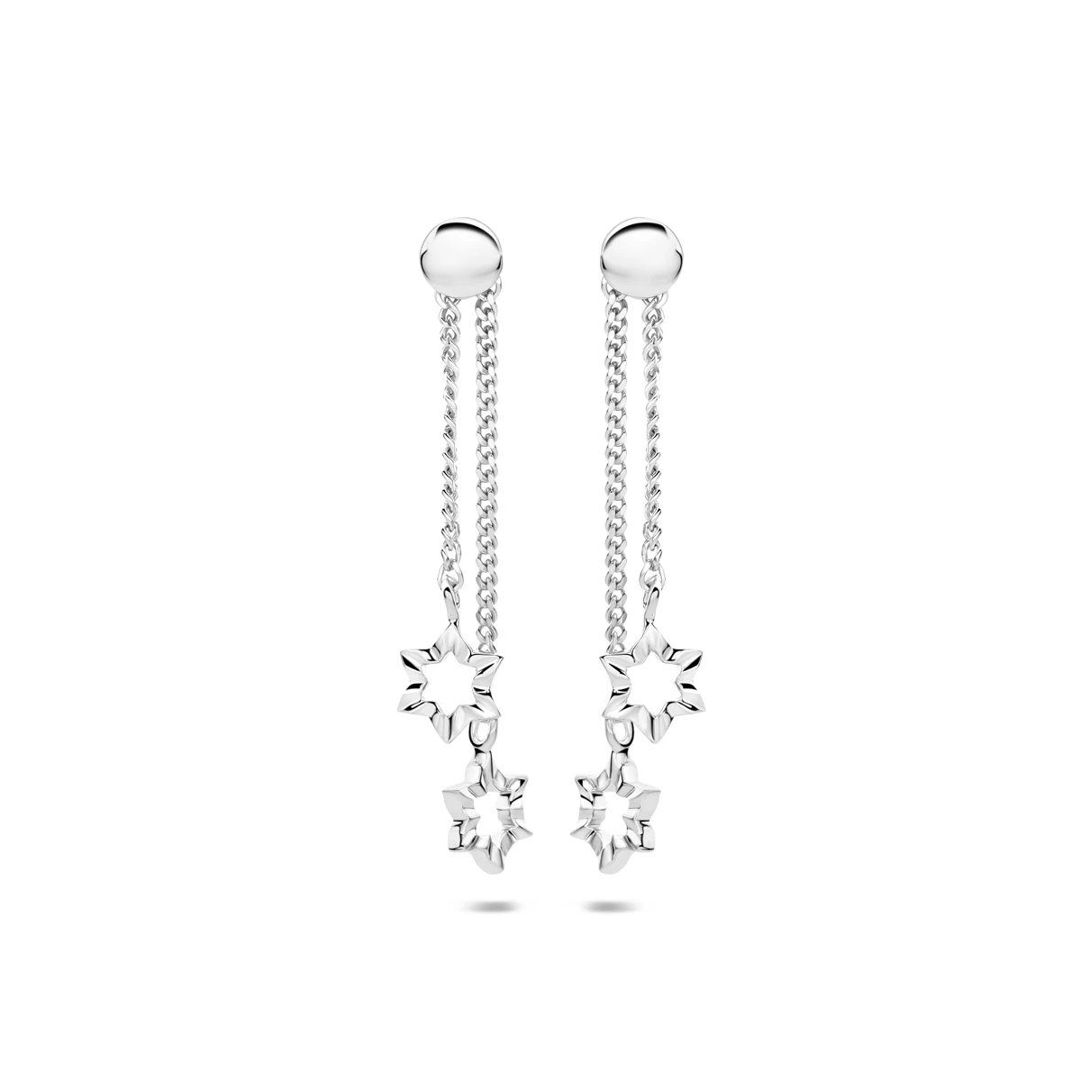 oorhangers  ster zilver gerhodineerd